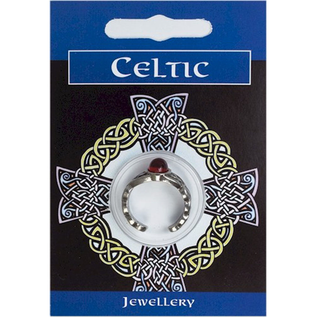 Celtic Gem Ring - Pewter