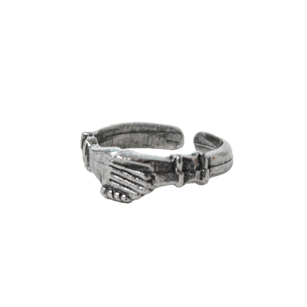 Clasped Hand Ring Pewter Plimoth Patuxet Museum Shop