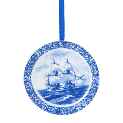 Mayflower II Delft Plate Ornament