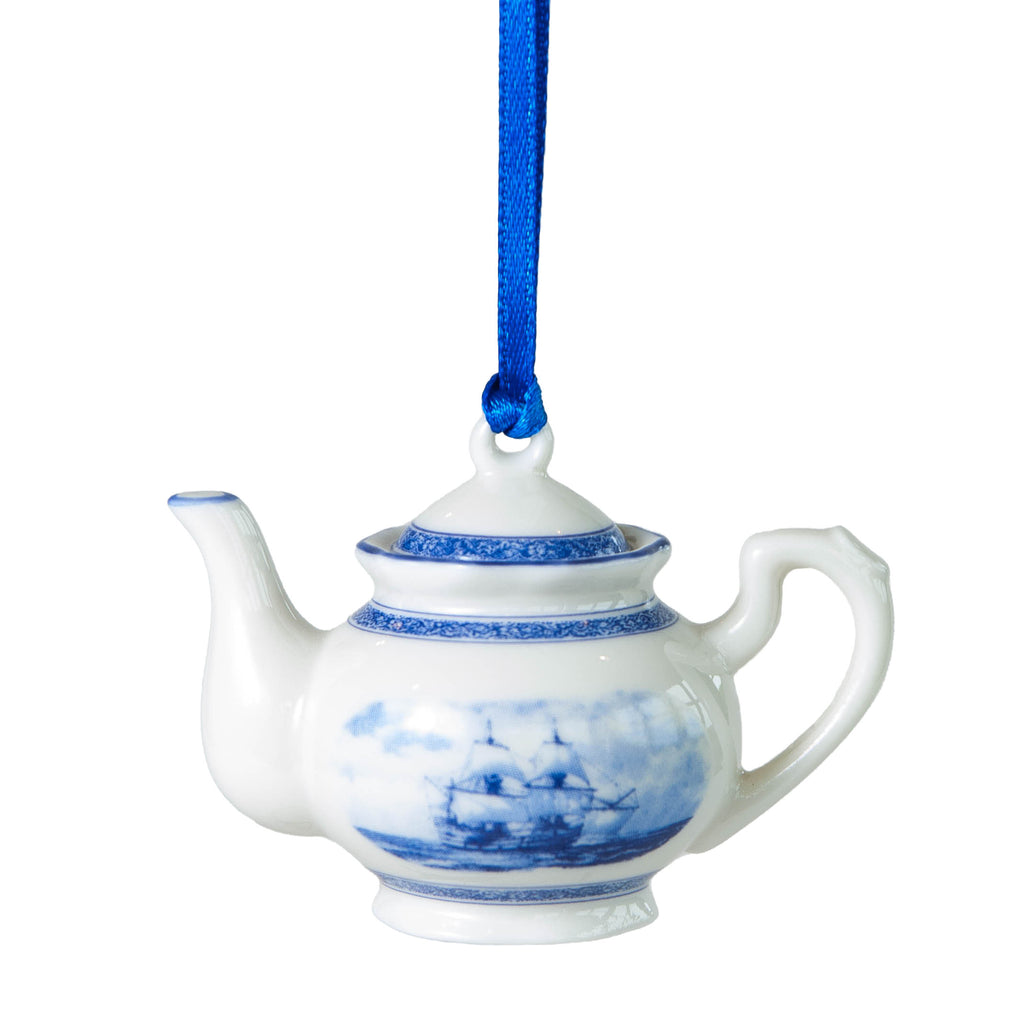 Mayflower Delft Teapot Ornament
