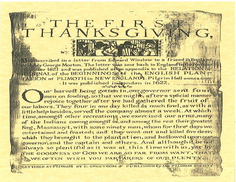 First Thanksgiving - Broadside