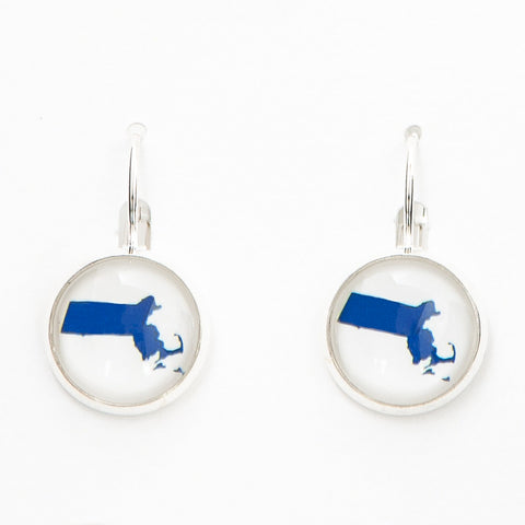 Massachusetts Map Earrings