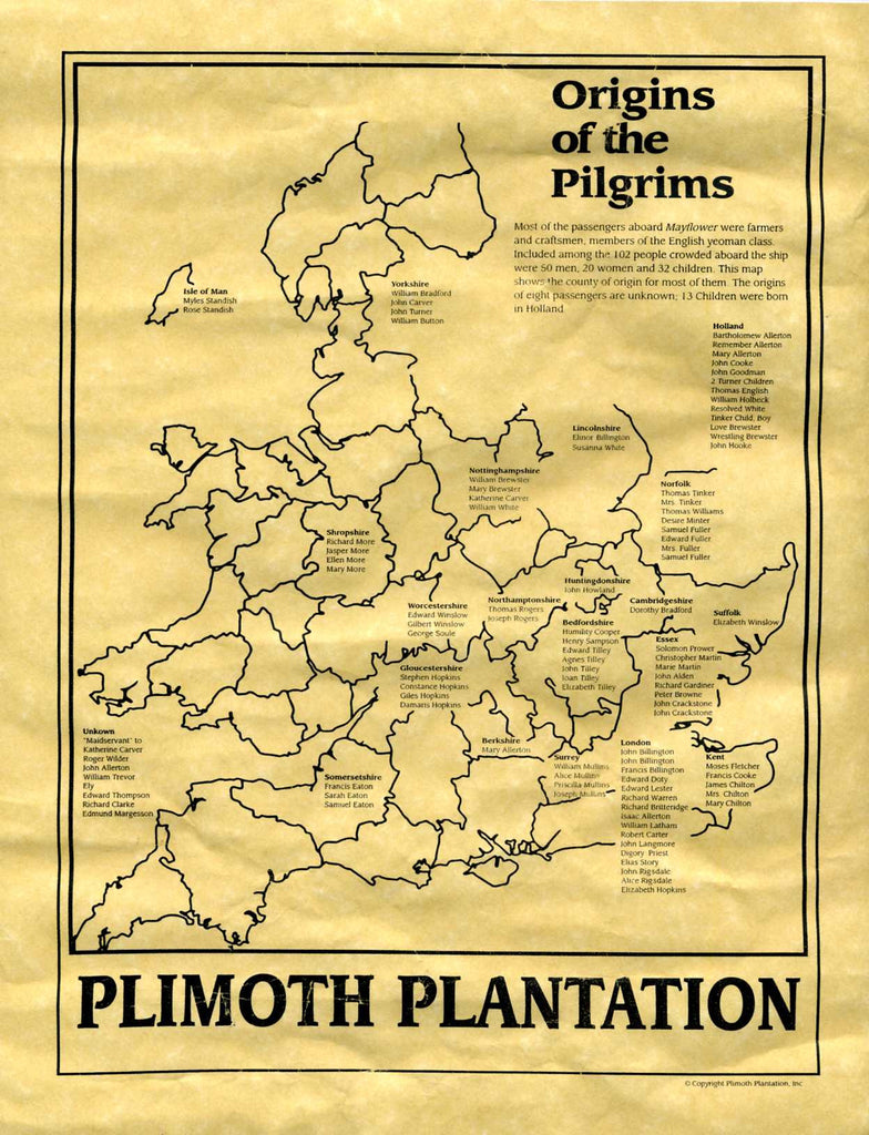 Origins of the Pilgrims - Broadside