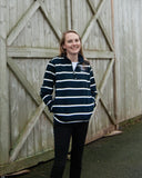 Mayflower II Striped Quarter Zip Sweatshirt